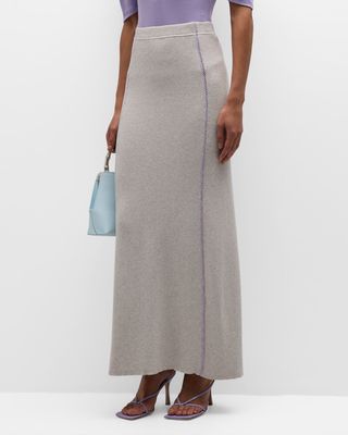 Cotton Cashmere Knit Maxi Skirt