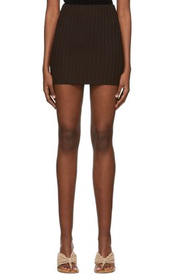COTTON CITIZEN Brown Capri Mini Skirt
