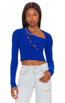 COTTON CITIZEN Capri Crop Shirt in Blue