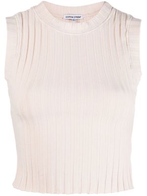 Cotton Citizen ribbed-knit cropped top - Neutrals
