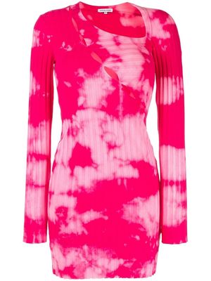 Cotton Citizen tie dye cut-out knitted dress - Pink