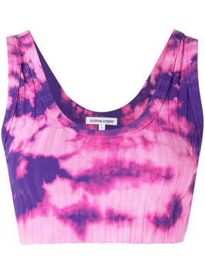 Cotton Citizen tie-dye print cropped top - Pink