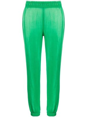 Cotton Citizen velvet tapered track pants - Green