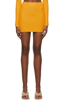 COTTON CITIZEN Yellow Capri Mini Skirt