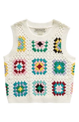Cotton Emporium Kids' Crochet Stitch Vest in Ivory
