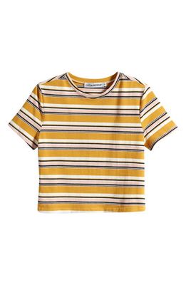 Cotton Emporium Kids' Meet & Greet Stripe Cotton T-Shirt in Mustard