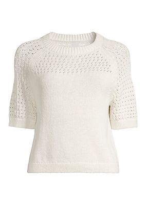 Cotton Knit Pullover Sweater