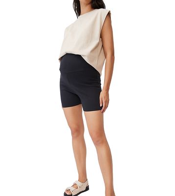 Cotton On Maternity fitted shorts in black