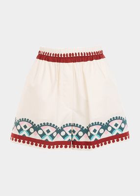 Cotton Poplin Drawstring Shorts