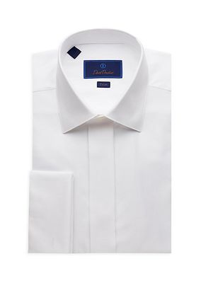Cotton Trim-Fit Long-Sleeve Dress Shirt