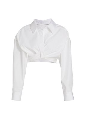 Cotton Twisted Cropped Shirt