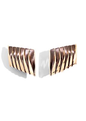 Coucher De Sole 18k Pink Gold Brown Bronze Earrings