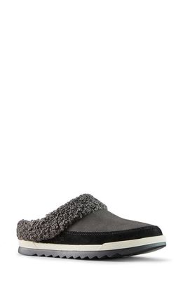Cougar Liliana Water Repellent Faux Shearling Mule in Black/Pewter