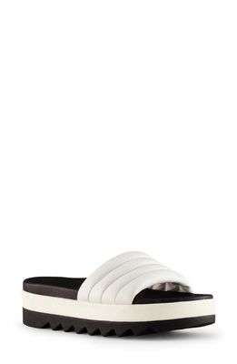 Cougar Prato Slide Sandal in White Leather