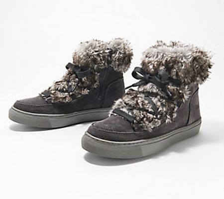 Cougar Waterproof Suede Faux Fur Ankle Boots - Dasha