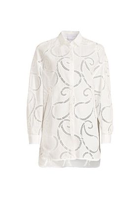 Couleur Eyelet Paisley Tunic Top
