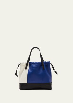 Coulisse Small Faux-Leather Shopper Tote Bag