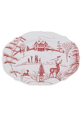 Country Estate Winter Frolic Ruby 8" Tray
