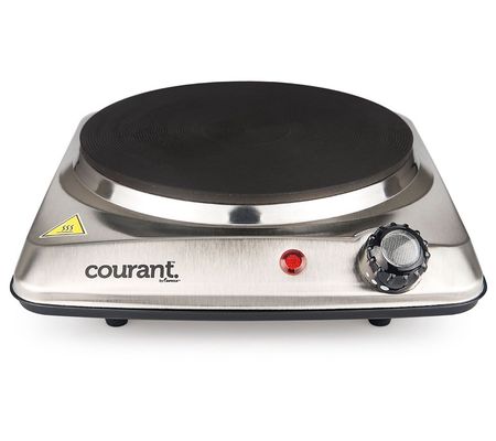 Courant 1000W Portable Single Electric Burner, Stainless
