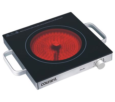 Courant 1500W Ceramic Glass Cooktop - Stainless Steel