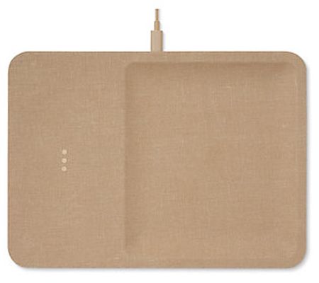 Courant Catch:3 Essentials Linen Wireless Charg ing Valet Tray