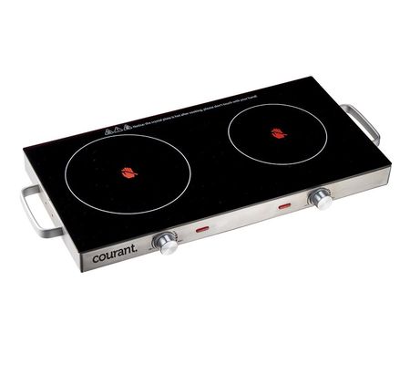 Courant Double Ceramic Glass Cooktop - Stainles s Steel