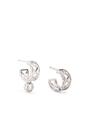 Courbet 18kt recycled white gold diamond earring - Silver