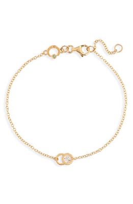 COURBET CO Lab-Created Diamond Chain Bracelet in Yellow Gold