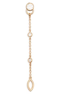 COURBET Pont de Art Lab Created Diamond Single Linear Drop Earring in Rose Gold 