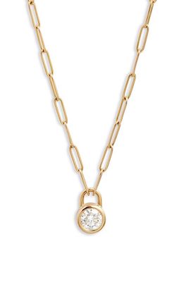 COURBET Ponts Des Arts Diamond Pendant Necklace in Yellow Gold