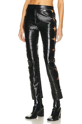 Courreges Diamond Vinyl Pant in Black