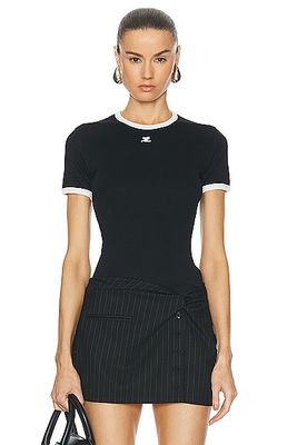 Courreges Reedition Contrast T-shirt in Black