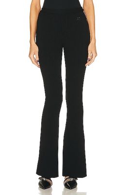Courreges Rib Knit Pant in Black