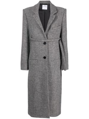 COURREGES strap-detail tailored coat - Black