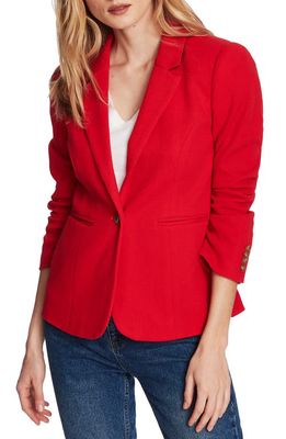 Court & Rowe 1.STATE Stretch Waffle Knit Blazer in Bright Rouge