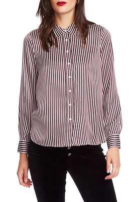 Court & Rowe Crosby Stripe Button-Up Shirt in Soft Ecru