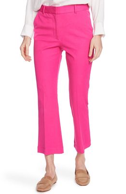 Court & Rowe Flat Front Crop Straight Leg Trousers in Pink Blume