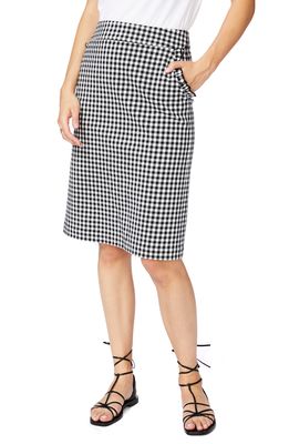 Court & Rowe Gingham Pencil Skirt in Rich Black