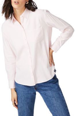Court & Rowe Logo Embroidered Button-Up Shirt in Chambray Pink