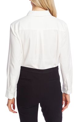 Court & Rowe Logo Embroidered Button-Up Shirt in Ultra White