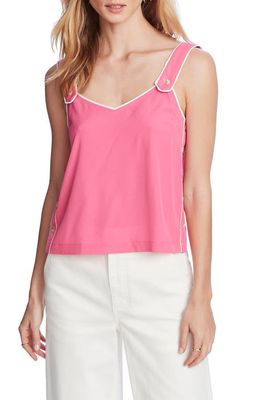 Court & Rowe Piped Button Detail Camisole in Vineyard Pink