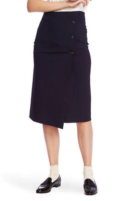 Court & Rowe Ponte Knit Pencil Skirt in Blue Caviar