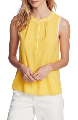 Court & Rowe Sleeveless Crêpe de Chine Blouse in Canary Gold