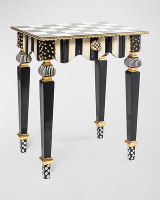 Courtly Check and Stripe Side Table