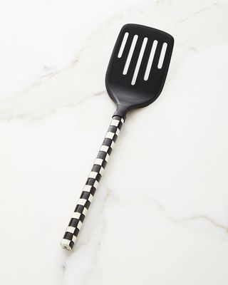 Courtly Check Slotted Turner, Black