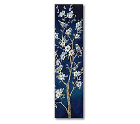 Courtside Market Bluebird Blossoms II 6" x 24" Wooden Panel