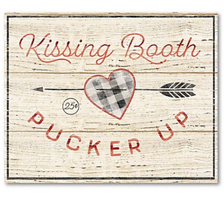 Courtside Market Kissing Booth 16x20 Canvas Wal l Art