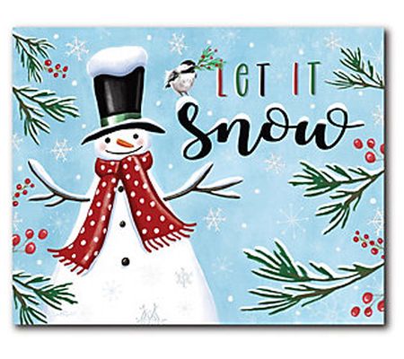 Courtside Market Let It Snow Snowman 16x20 Canv as Wall Art