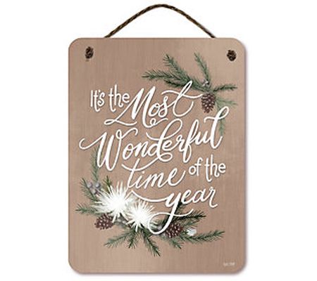 Courtside Market Most Wonderful Time 12x16 Hang ing Sign