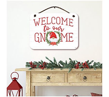 Courtside Market Welcome Home Gnome 12x16 Hangi ng Sign